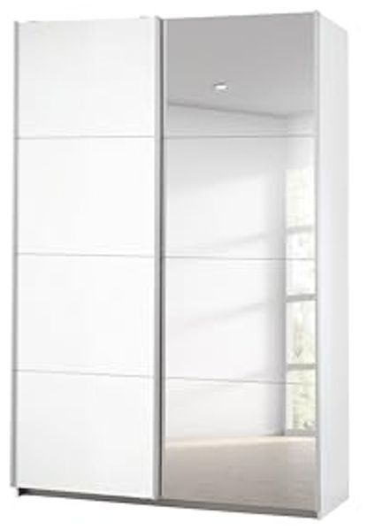 rauch möbelwerke gmbh Caracas Schwebetürenschrank, Holzwerkstoff, Weiß, 136 x 210 x 62