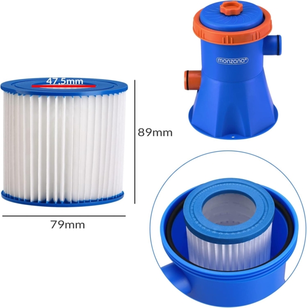 MONZANA® Filterkartuschen Größe I 79x89mm Typ S1 Bild 3