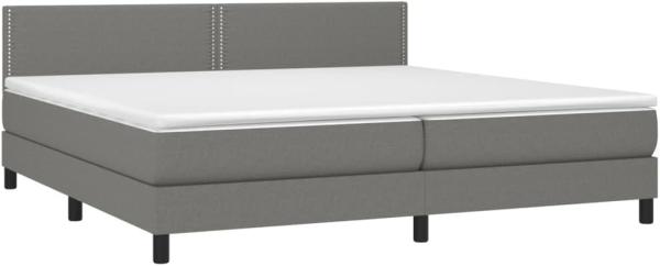 vidaXL Boxspringbett mit Matratze Dunkelgrau 200x200 cm Stoff, Härtegrad: H2 [3140002]