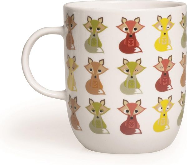 Excelsa Animals Tasse, 400 ml, aus Porzellan, Farbe: Weiß Fuchs 8. 9x8. 9x10. 6 cm Weiß bunt