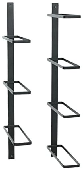 DanDiBo Weinregal Metall Schwarz Ecke Wand 2. Teilig Eckregal Flaschenregal 96326 Flaschenhalter Wandmontage Modern Wandhalter Wandregal für 7 Flaschen Bild 7