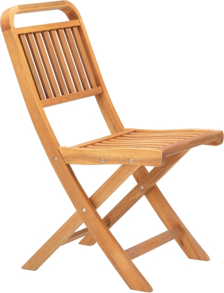 Dehner Balkonset Klappstuhl Lima, 86 x 42 x 59 cm, natur-farben, stabil und platzsparend, aus FSC®-zertifiziertem Akazienholz