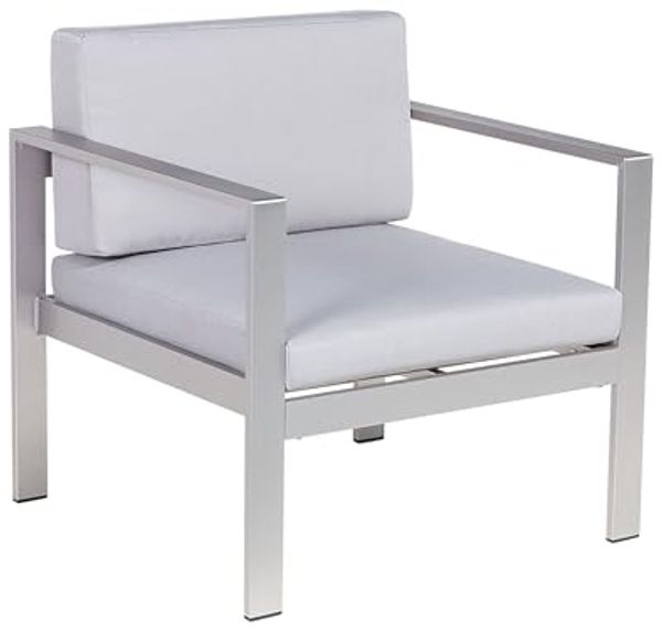 Garten Sessel SALERNO Metall Hellgrau