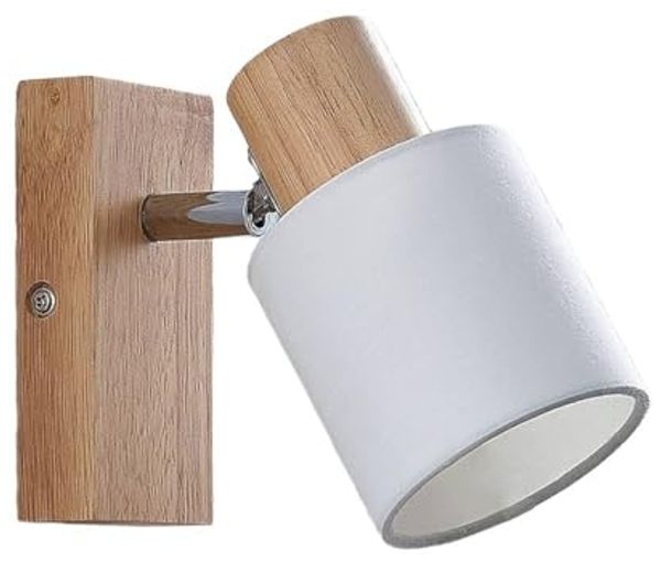 Lindby Deckenstrahler Wanessa, Holz IP20, 1 x 10 W LED
