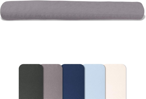 aqua-textil Classic Line Kissenbezug 2er-Set 20x120 cm dunkel grau Baumwolle Seitenschläferrolle Bezug Jersey Kissenhülle, Kopfkissenüberzug, Pillowcase, Bettkissen, Kopfkissenbezug, Reißverschluss Bild 5