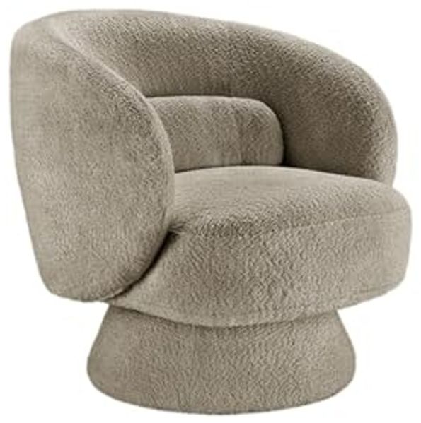 riess-ambiente Drehsessel BOSSA NOVA taupe (Einzelartikel, 1-St), Wohnzimmer · Bouclé · 360° drehbar · Scandinavian Design