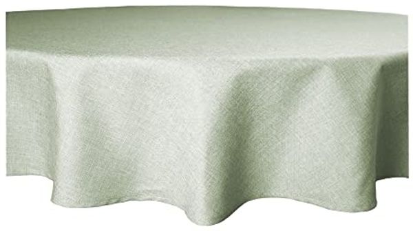 Haus und Deko Tischdecke Tischdecke rund 180 cm Ø beschichtet Leinenoptik wasserabweisend Lotus (1-tlg)