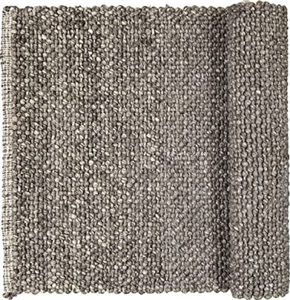Blomus PERLA Teppich, Wohnteppich, Wollteppich, Baumwolle, Wolle, gunmetal melange, 70x130 cm, 65861