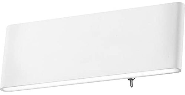 LED Wandleuchte, Aluminium, Opal, weiß, Schalter