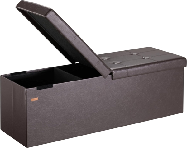 Casaria Sitztruhe (1-St), Deckel Klappbar Gepolstert Faltbar Kunstleder 130L Flur Schlafzimmer