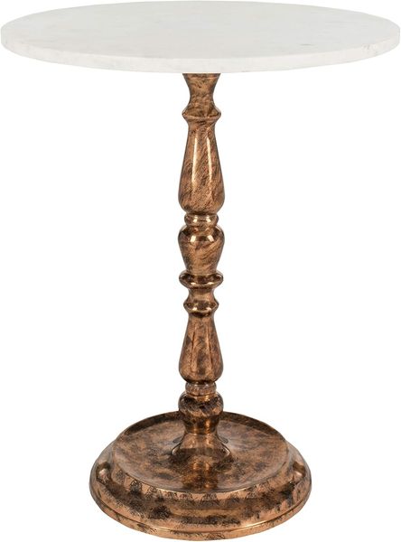 SAFAVIEH Modern Accent Table with Wooden , in Antique Copper and White, 50 X 50 X 60.96 Bild 2