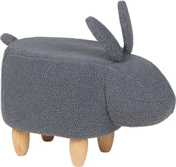 Beliani Pouffe pet gray BUNNY