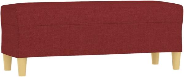 vidaXL Sitzbank Weinrot 100x35x41 cm Stoff 349381