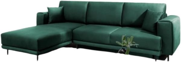 Designer Sofa Diana mit Schlaffunktion und Stauraum Grün Links