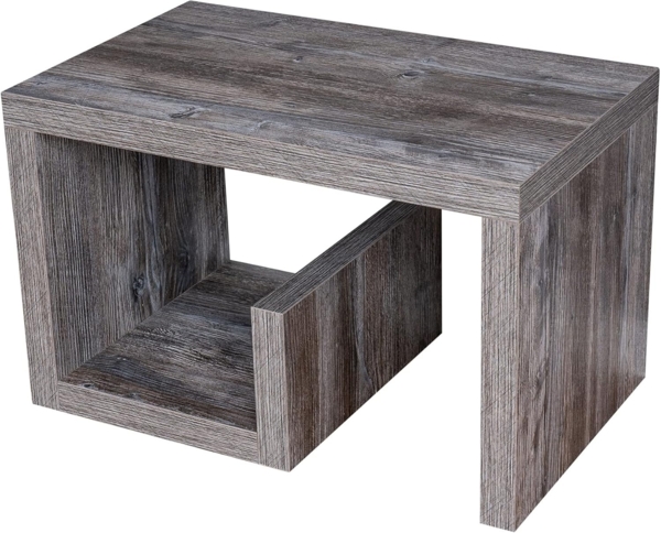 Couchtisch Gustav Altholz Shabby Chic Vintage 59 x 36 x 36 cm Holz Schwarz Beistelltisch Keine Montage Fest Verleimt Wohnzimmertisch