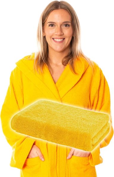 Lavea Saunatuch MEXICO Saunahandtuch 80×200 cm – optional mit Bademantel/Morgenmantel, Baumwolle (Set, 2-St), Hochwertiges Walkfrottier – Saunatuch oder Set mit Unisex-Bademantel