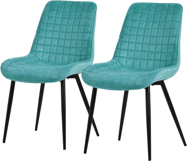 ML-DESIGN Polsterstuhl Esszimmerstühle mit Rückenlehne moderne Design Lounge mit Metallbeinen (2 St), Wohnzimmerstuhl Esstischstühle 2er Set Küchenstuhl Samt