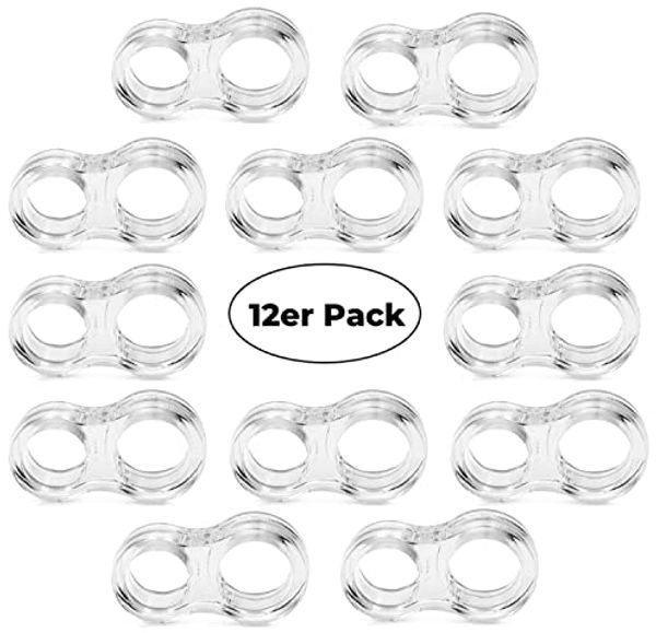 Coemo Türgriffstopper 12er Set Türklinkenpuffer Türstopper Tür-Puffer Transparent Schutz von Möbel und Wänden