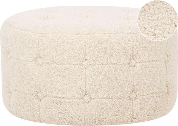 Pouf TAMPA Beige Bouclé