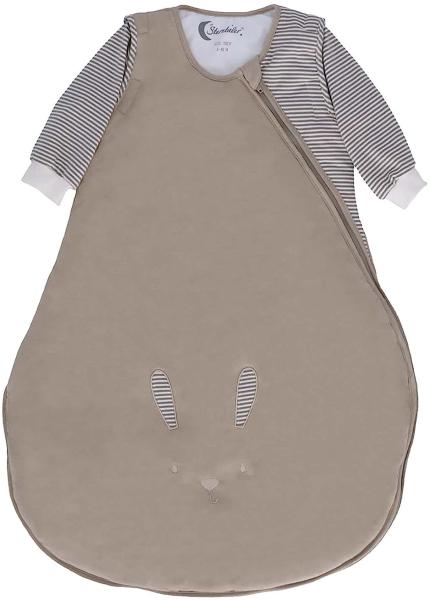 Sterntaler Baby Unisex Schlafsack Baby Schlafsack Langarm 70cm Hase Happy - Schlupfsack Baby, Pucksack Baby, Strampelsack - braun, 70cm