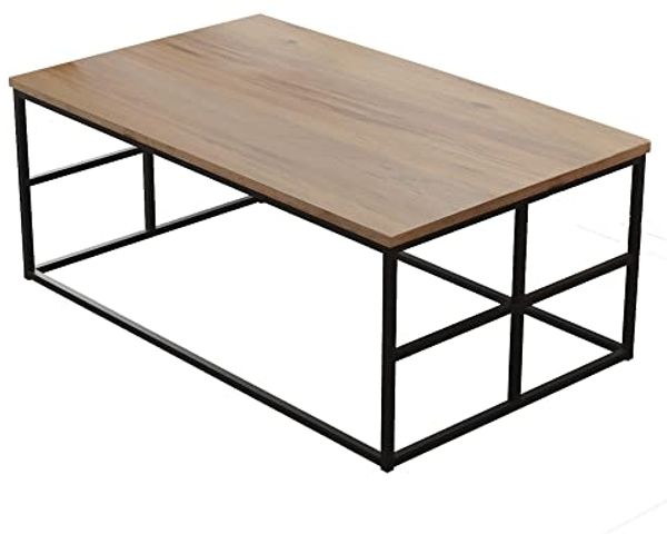 WELL HOME MOBILIARIO & DECORACIÓN Beistelltisch, 100% Spanplatte mit Melaminbeschichtung, Farbe Atlantic Kiefer
