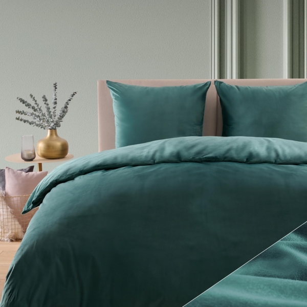 Blumtal Bettwäsche Cashmere-Touch Plüsch, warme Winterbettwäsche + Kopfkissenbezug