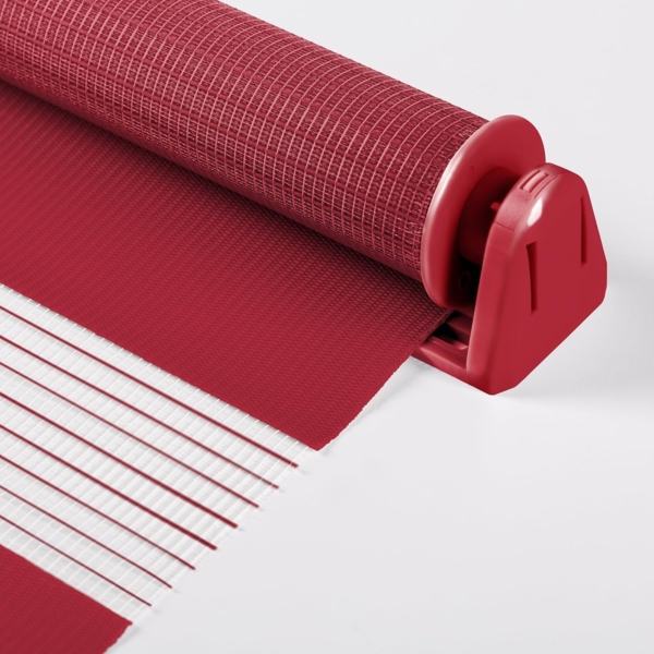 Doppelrollo Klemmfix ohne Bohren 75x130 cm Rot Duo Rollo Klemmrollo Sonnenschutzrollo Fensterrollo für Fenster & Türen Zebrarollo Seitenzugrollo Bild 3