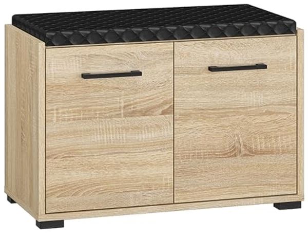 Schuhbank Caro Sitzbank 70x34x48 cm sonoma Eiche hell
