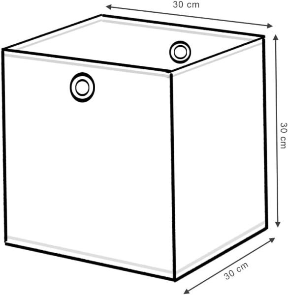 Faltbox Schwarz/Gold (Floral) 30 x 30 cm 2er Set Option2 Vicco Bild 3