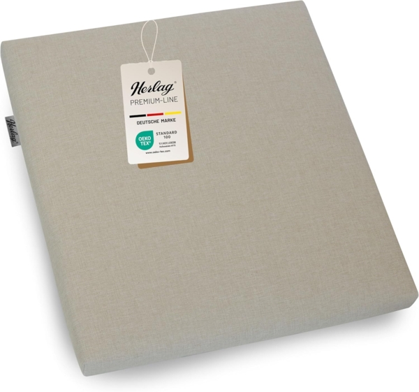 Herlag Hockerauflage Sunny, Hockerkissen 48x48x4cm Wetterfest Bezug Waschbar