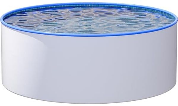 Stahlwandpool Rund Ibiza Ø 400 x 150 cm Blau Mosaik
