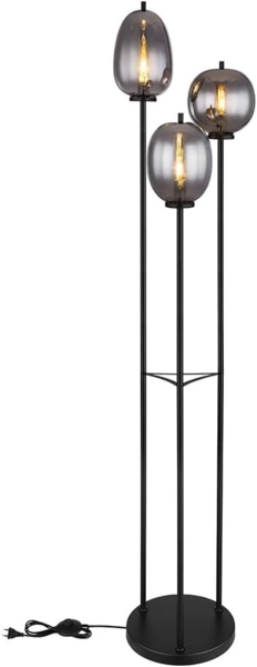 Stehleuchte, Metall, Glas, H 167 cm