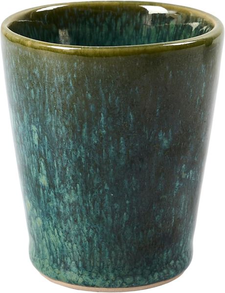 HOME DECO FACTORY, KA0431, Elia 9Cl Espresso Cup in Durable Ceramic, modern and elegant Design, ideal for Coffee, Tea or hot Chocolate, Easy to clean, Green and Black