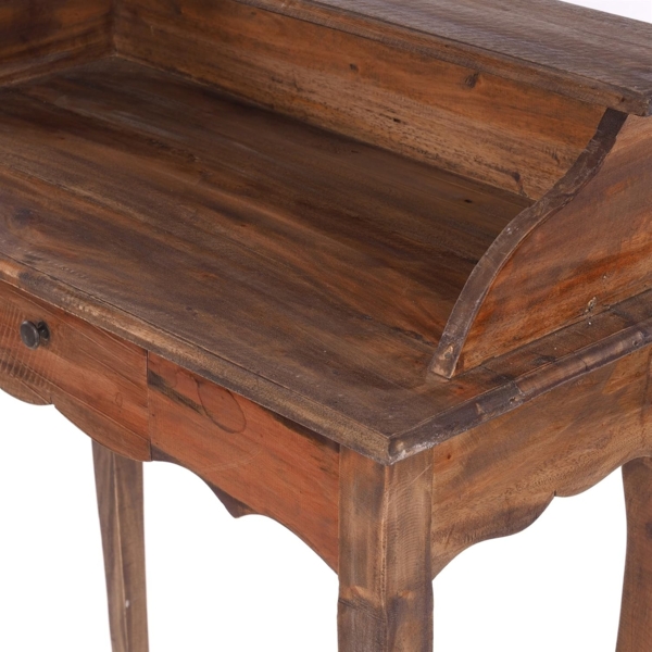 DESIGN DELIGHTS Sekretär MASSIVHOLZ SEKRETÄR NAPOLEON 92x80cm(HxB), Massivholz Schreibtisch Bild 6