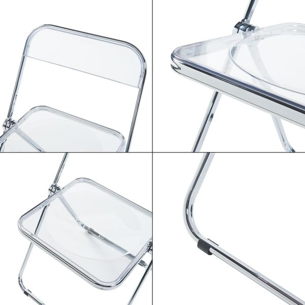 Klappstuhl Pornainen 2er Set Transparent [en. casa] Bild 8
