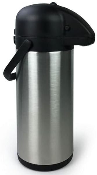 Edelstahl Airport Pumpkanne Thermoskanne Fassungsvermögen 3 Liter