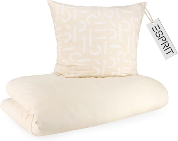 Esprit Bettwäsche FLANELL Winter Bettwäsche, Baumwolle, 1 teilig, 135x200 cm in Beige