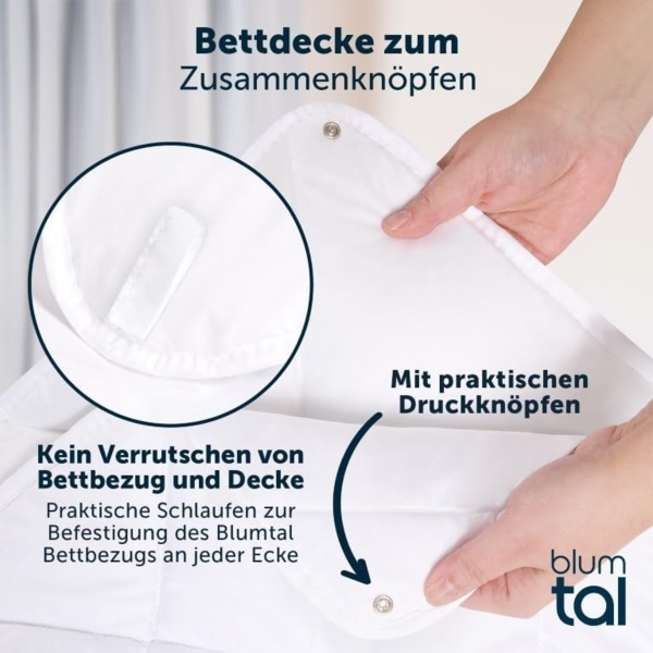 Blumtal Kunstfaserbettdecke zertifizierte Steppbettdecke - Winterdecke, Wärmeklassen: Sommer, 4 Jahreszeiten, Ganzjahresdecke, Winter Bild 2