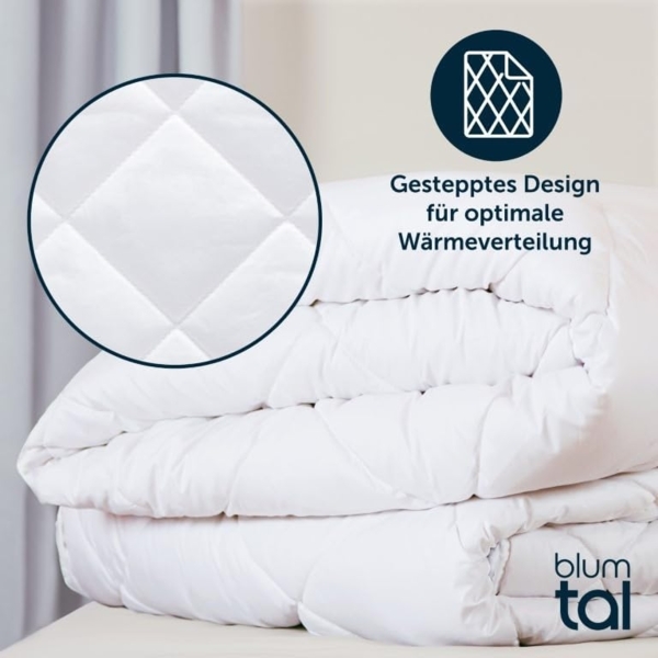 Blumtal Kunstfaserbettdecke zertifizierte Steppbettdecke - Winterdecke, Wärmeklassen: Sommer, 4 Jahreszeiten, Ganzjahresdecke, Winter Bild 7