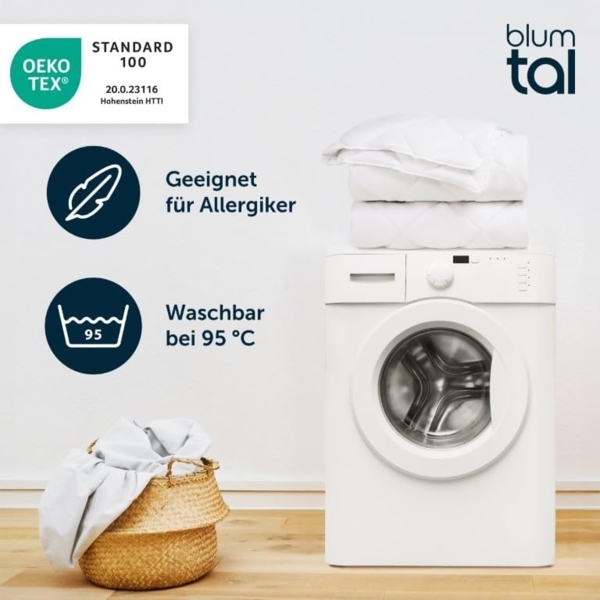 Blumtal Kunstfaserbettdecke zertifizierte Steppbettdecke - Winterdecke, Wärmeklassen: Sommer, 4 Jahreszeiten, Ganzjahresdecke, Winter Bild 4