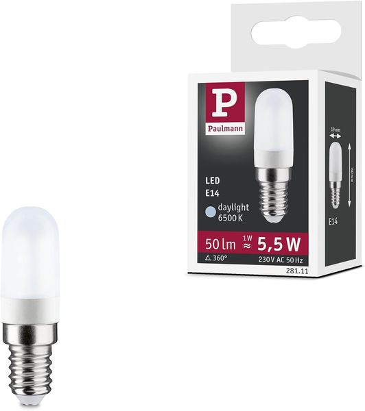Paulmann LED Birne E14 230V 50lm 1W 6500K Klar #28111