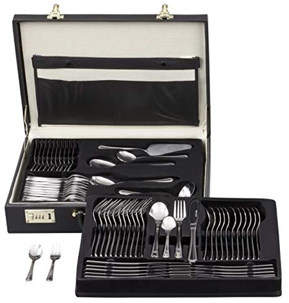 Besteckkoffer 68-teilig, 12 Personen, Serie Madrid