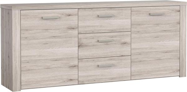 FORTE Portland Sideboard, Holzwerkstoff, Beige/Braun, 196,6 x 83,1 x 41,3 cm