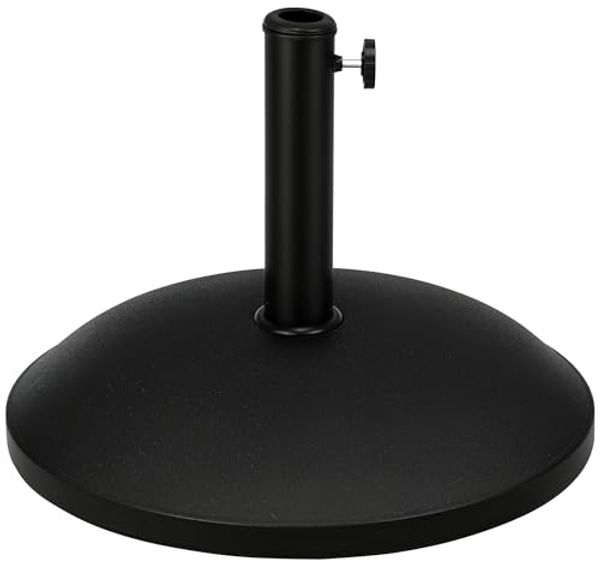 Outsunny Schirmhalter 3 Adapter, verstellbar, Zement, 25 kg, für Stöcke bis Ø 48 mm, Sonnenschirmständer, 1 tlg, Schirmständer