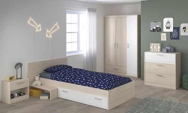 Parisot Kinderzimmer Charly in Akazie und weiß Jugendzimmer Set 4-tlg.