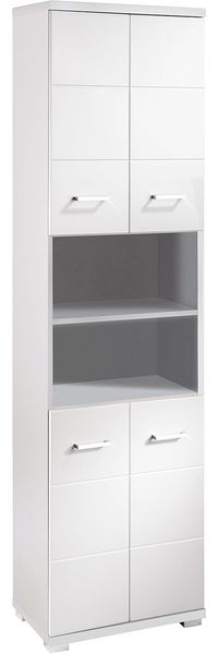 Homexperts 'NUSA' Doppelhochschr, Holzwerkstoff Spanplatte weiß, B 50 x H 192 x T 31,5 cm