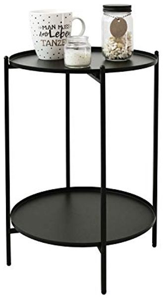H&S Collection Beistelltisch Metall 50,5 cm Schwarz
