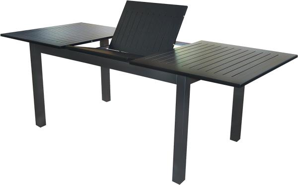 Doppler ausziehbarer Alu Gartentisch "Calgary", anthrazit,220 (280) x 100 x 75 cm (L x B x H)