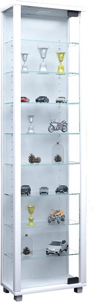 VCM Standvitrine Holz Glas Stand Vitrine Sammelvitrine Edana Maxi