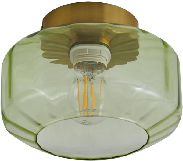 Lindby Deckenleuchten Hildur, Glas Grün IP20, 1 x 15 W LED